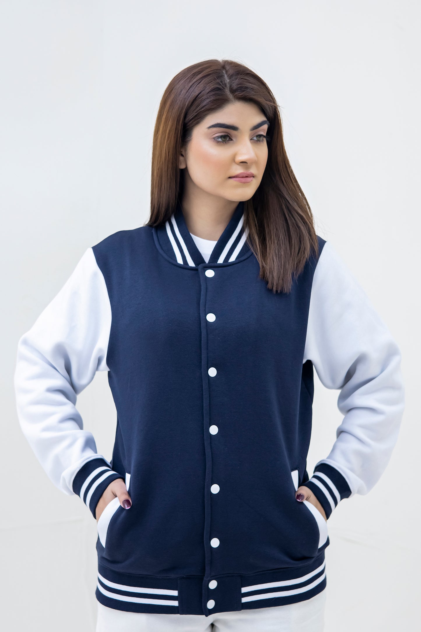 Joma Unisex Plain BaseBall Varisty Jacket -2595