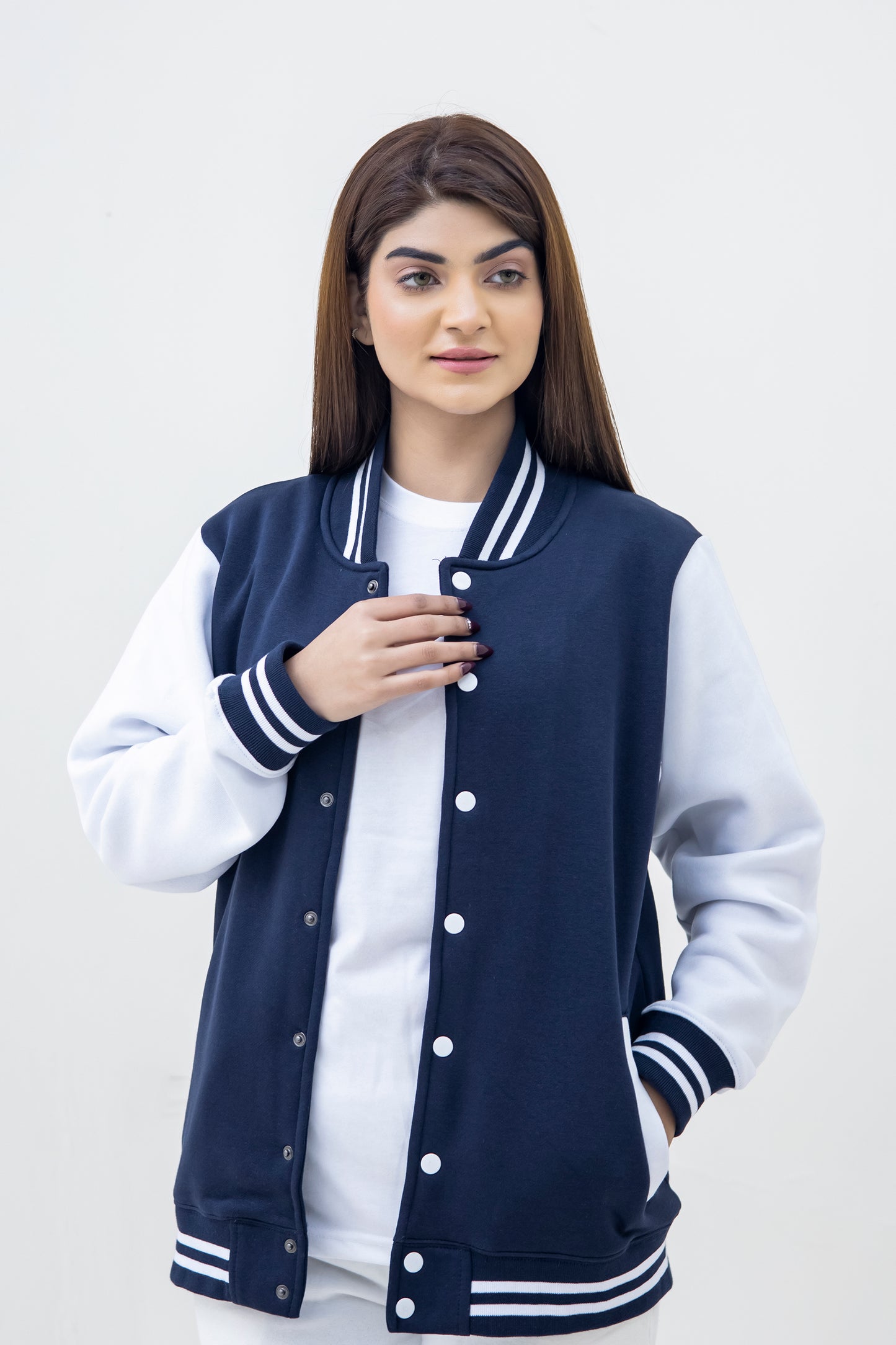 Joma Unisex Plain BaseBall Varisty Jacket -2595