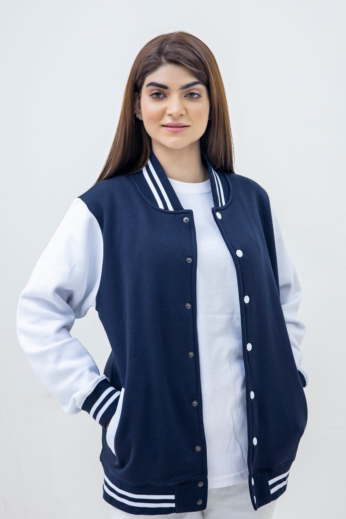 Joma Unisex Plain BaseBall Varisty Jacket -2595