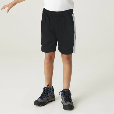 Cotton Short with Side Panel For Boys-KSHR-2236-blk
