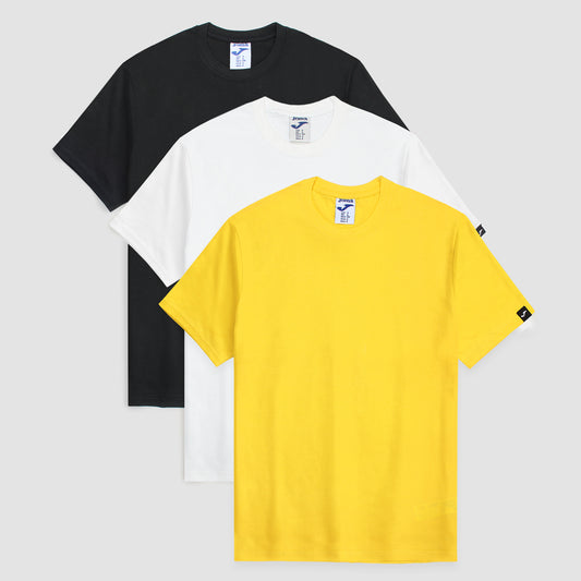Pack Of 3 Joma Desert Plain Round Neck T-shirt Men's-01