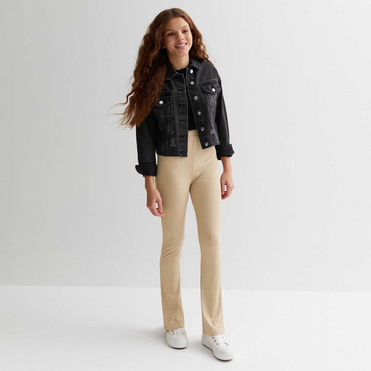 Women Rib Leggings Isawitfirst-2296-Fx1040-Beige