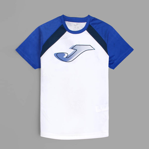 Joma Blizzard Summer Polyester T-shirt For kids-KTST-2196White Royal