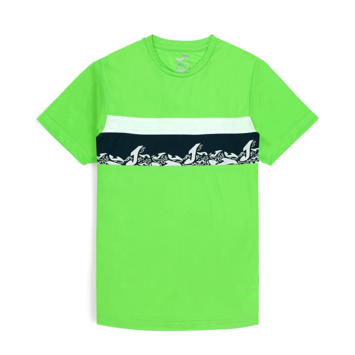 Joma Blizzard Summer Polyester T-shirt For Kids-KTST-2192Flour Green Navy