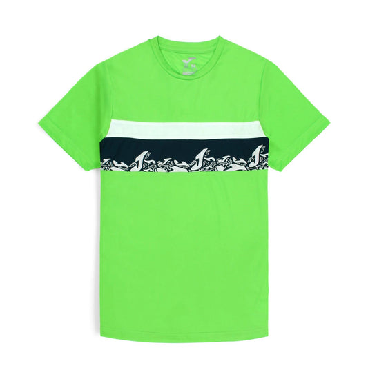 Joma Blizzard Summer Polyester T-shirt For Kids-KTST-2192Flour Green Navy