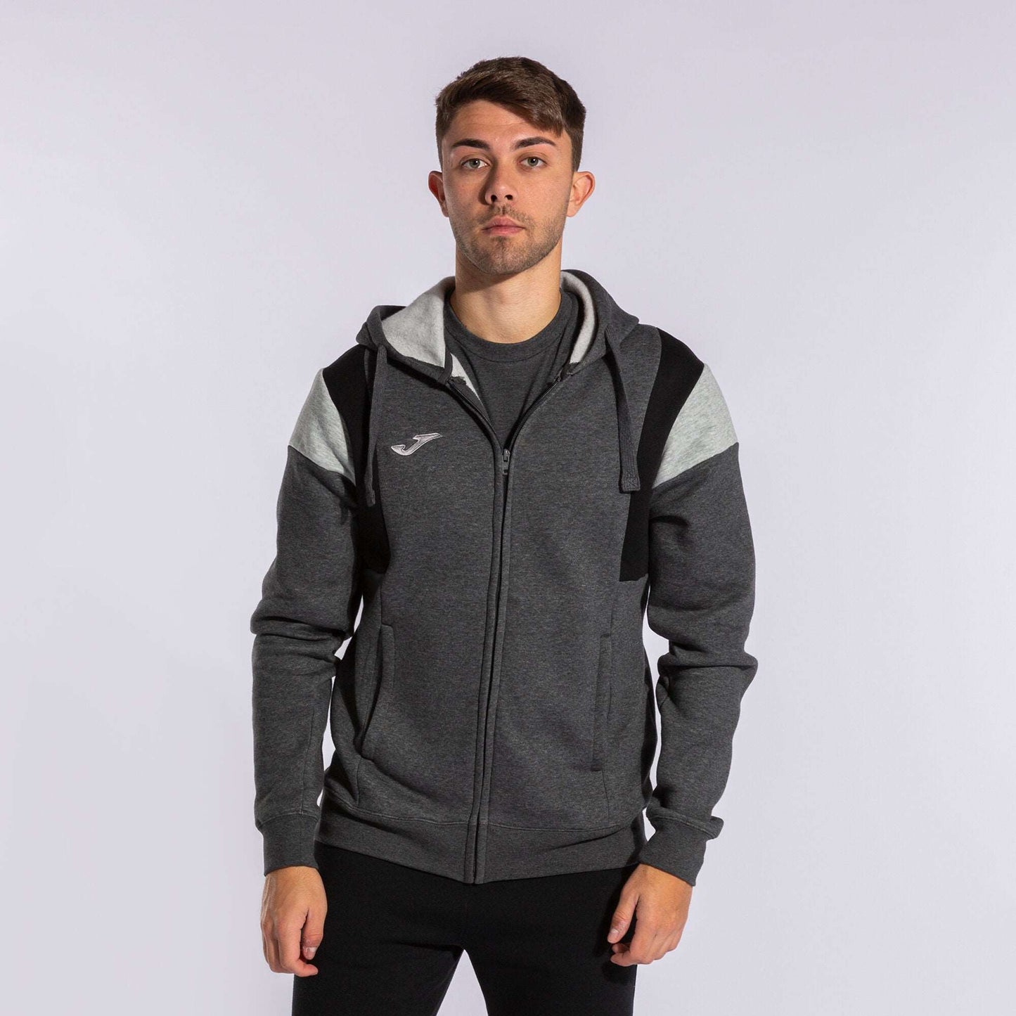 Joma Full Zipper Hood For Men-MZHDY-2006-Dark grey - FactoryX.pk