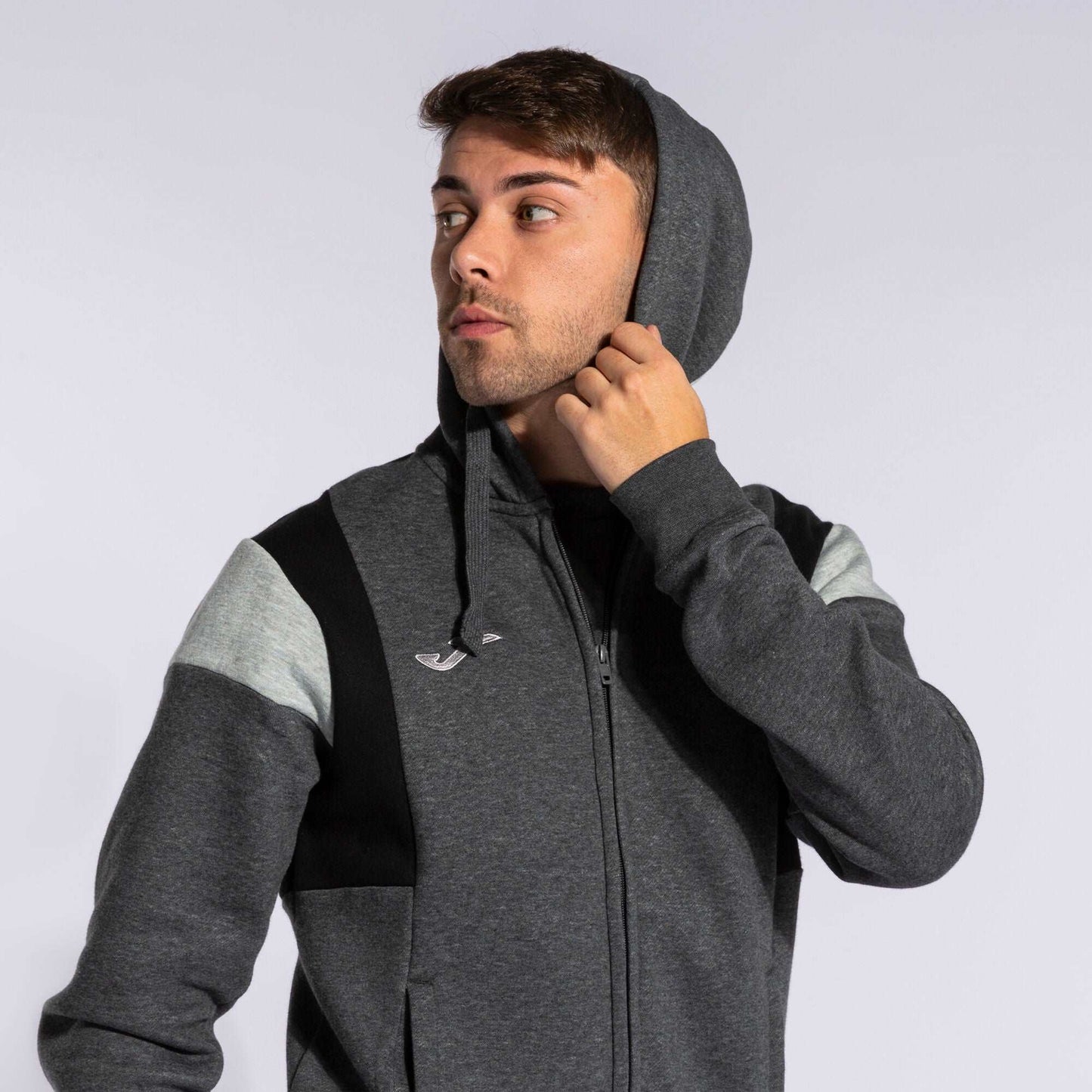 Joma Full Zipper Hood For Men-MZHDY-2006-Dark grey - FactoryX.pk