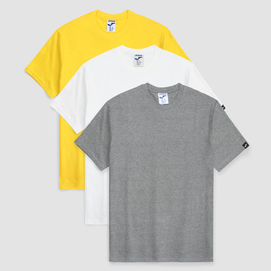Pack Of 3 Joma Desert Plain Round Neck T-shirt Men's-04