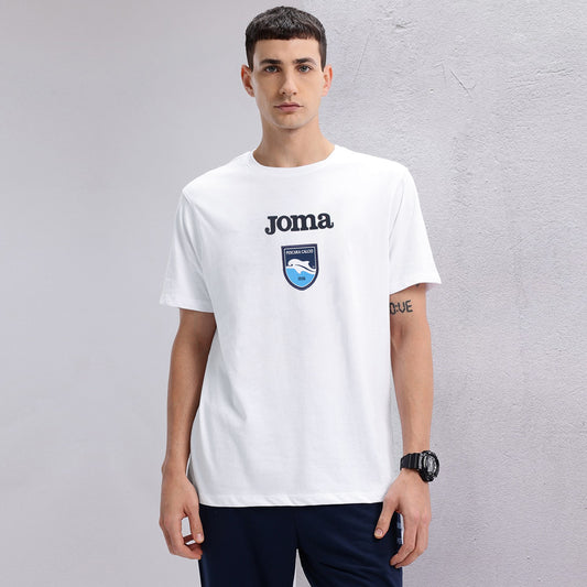 2676-Joma Pescara Training Short Sleeve T Shirt-White