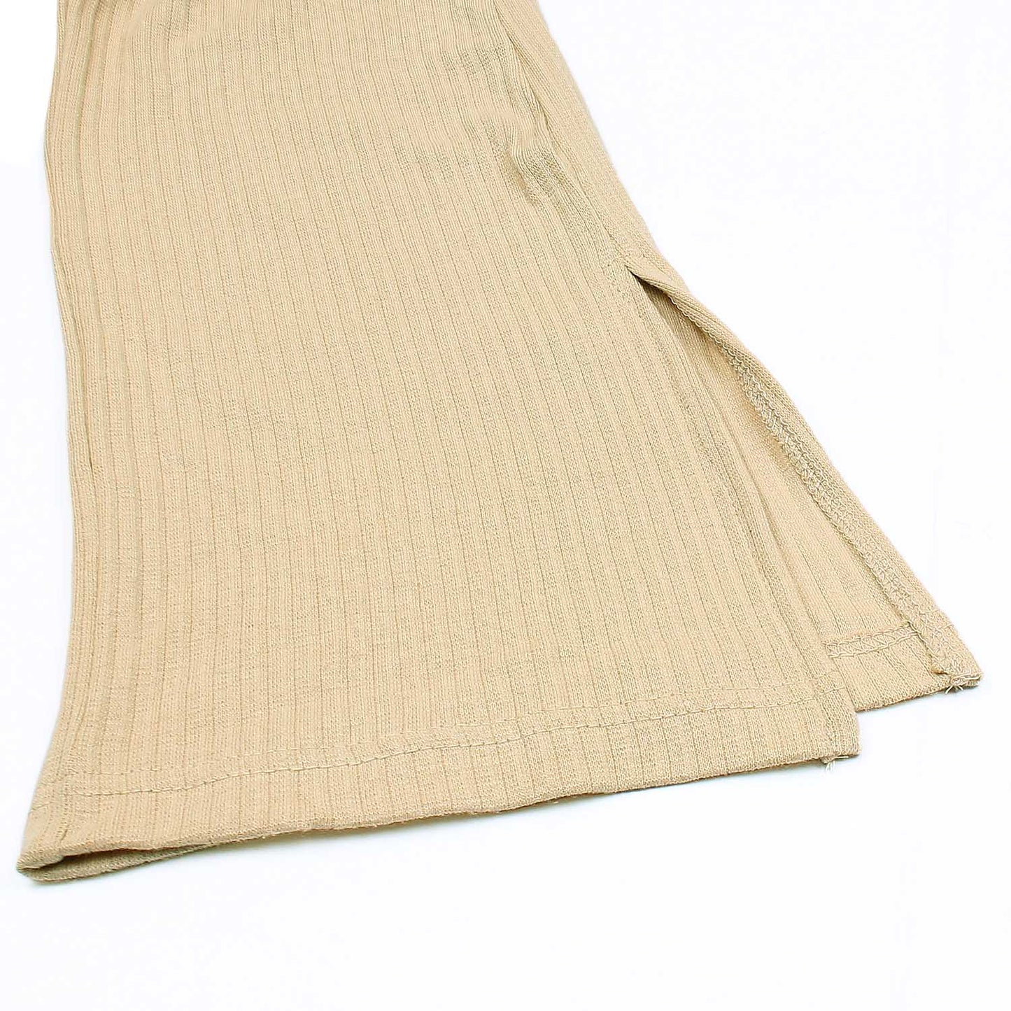 Ribbed Bell Bottom Trouser Isawitfirst-Fx1041-2297-Beige