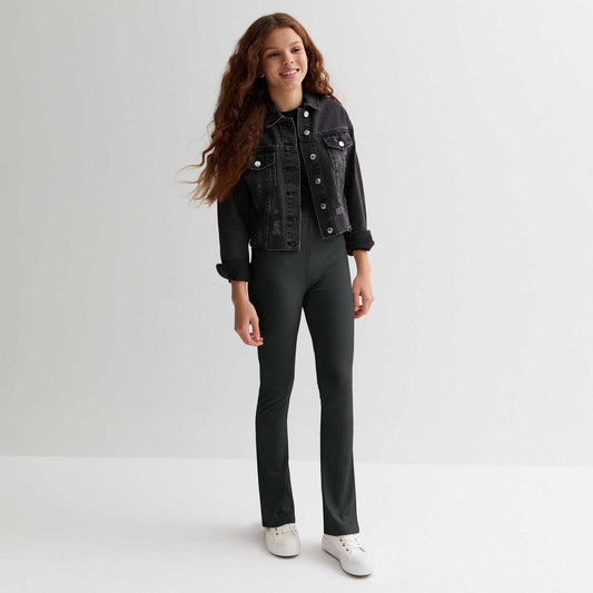 Women Rib Leggings Isawitfirst-2296-Fx1040-Black