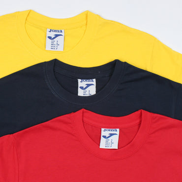 Pack Of 3 Joma Desert Plain Round Neck T-shirt Men's-05