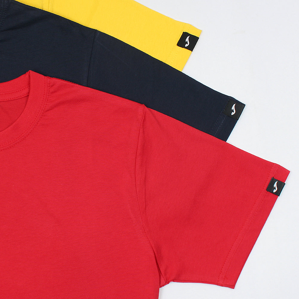 Pack Of 3 Joma Desert Plain Round Neck T-shirt Men's-05