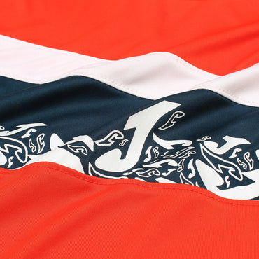 Joma Blizzard Summer Polyester T-shirt For Kids-KTST-2192Orange Navy