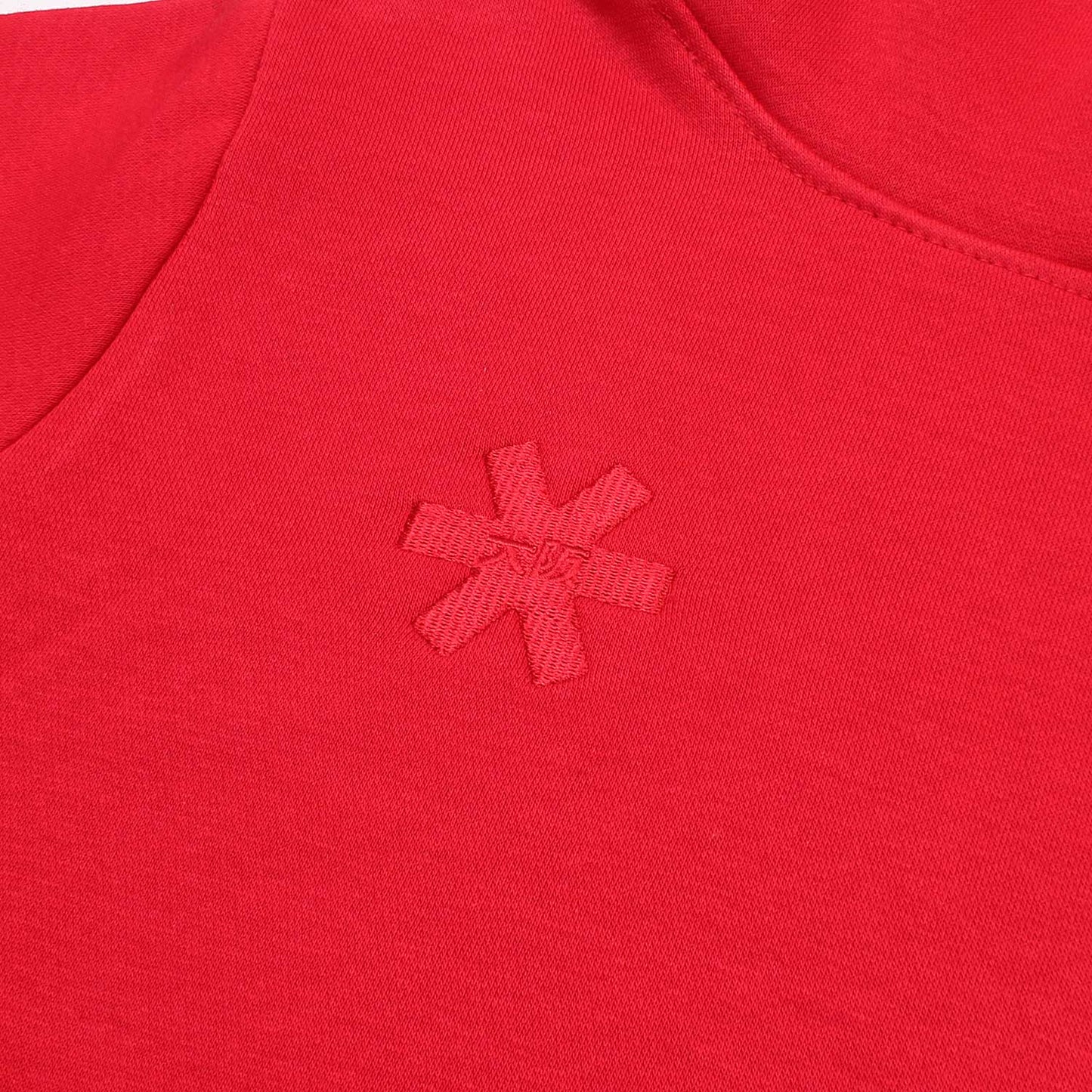 Osk Pullover Plain Hood Kids-2591-Red