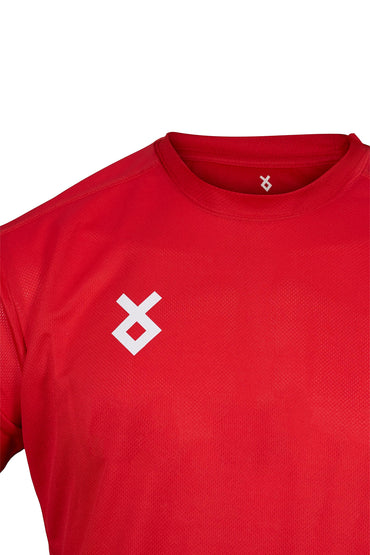 2681-Bold Wolf Vortex Mesh T Shirt For Men-Red
