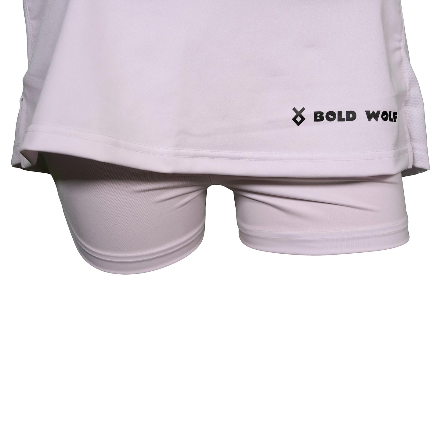 2687-Bold Wolf Lunar Skort For Women-White