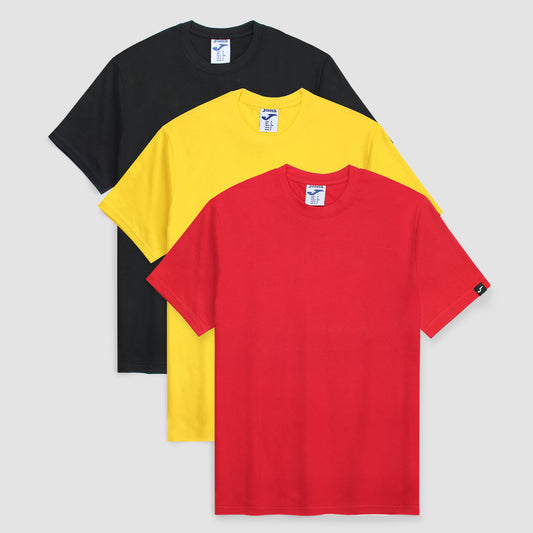 Pack Of 3 Joma Desert Plain Round Neck T-shirt Men's-06