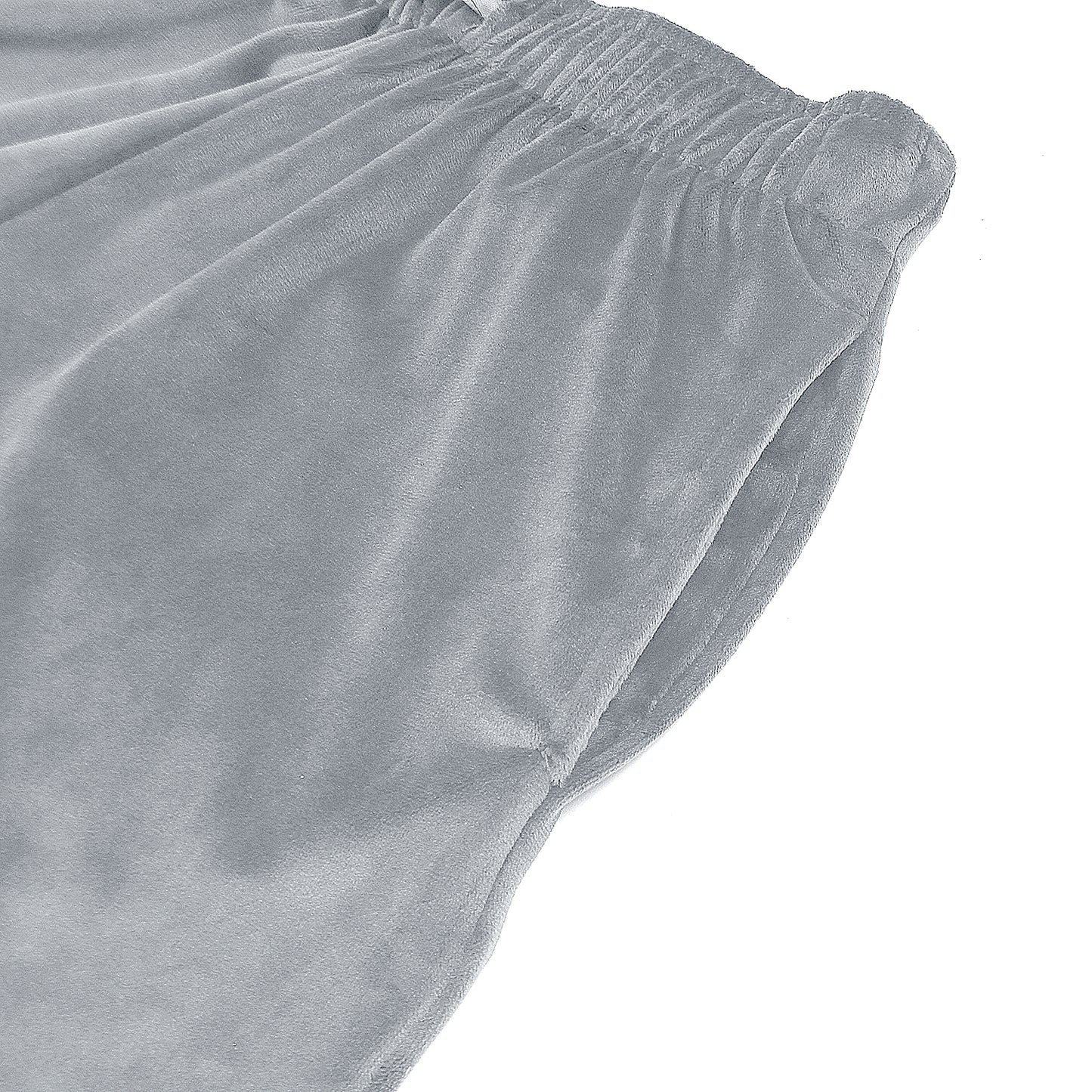 Velvet Pullover Hood Tracksuit For Women-2354-Grey