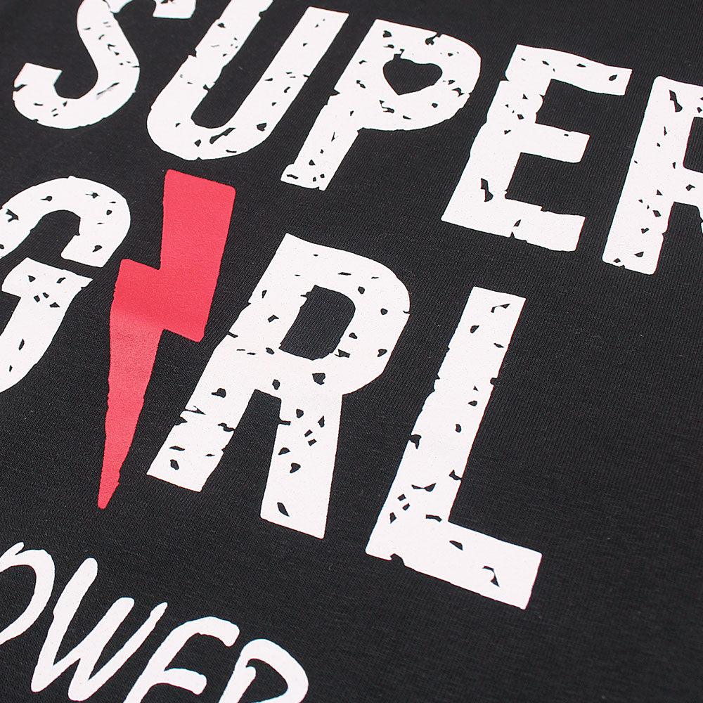 Super Girl Print T-Shirt For Women-0009