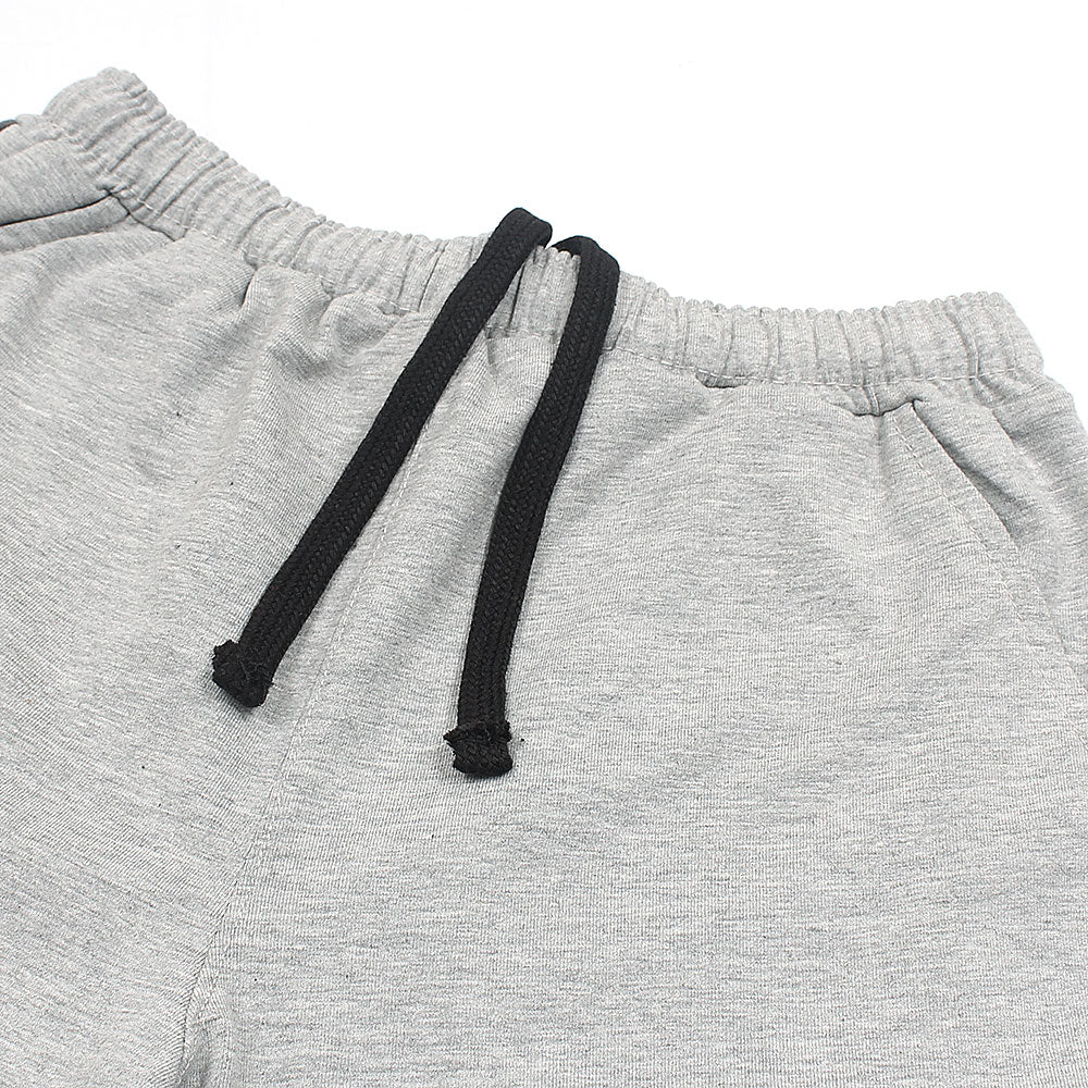 Cotton Short with Side Panel For Boys-KSHR-2236-grey