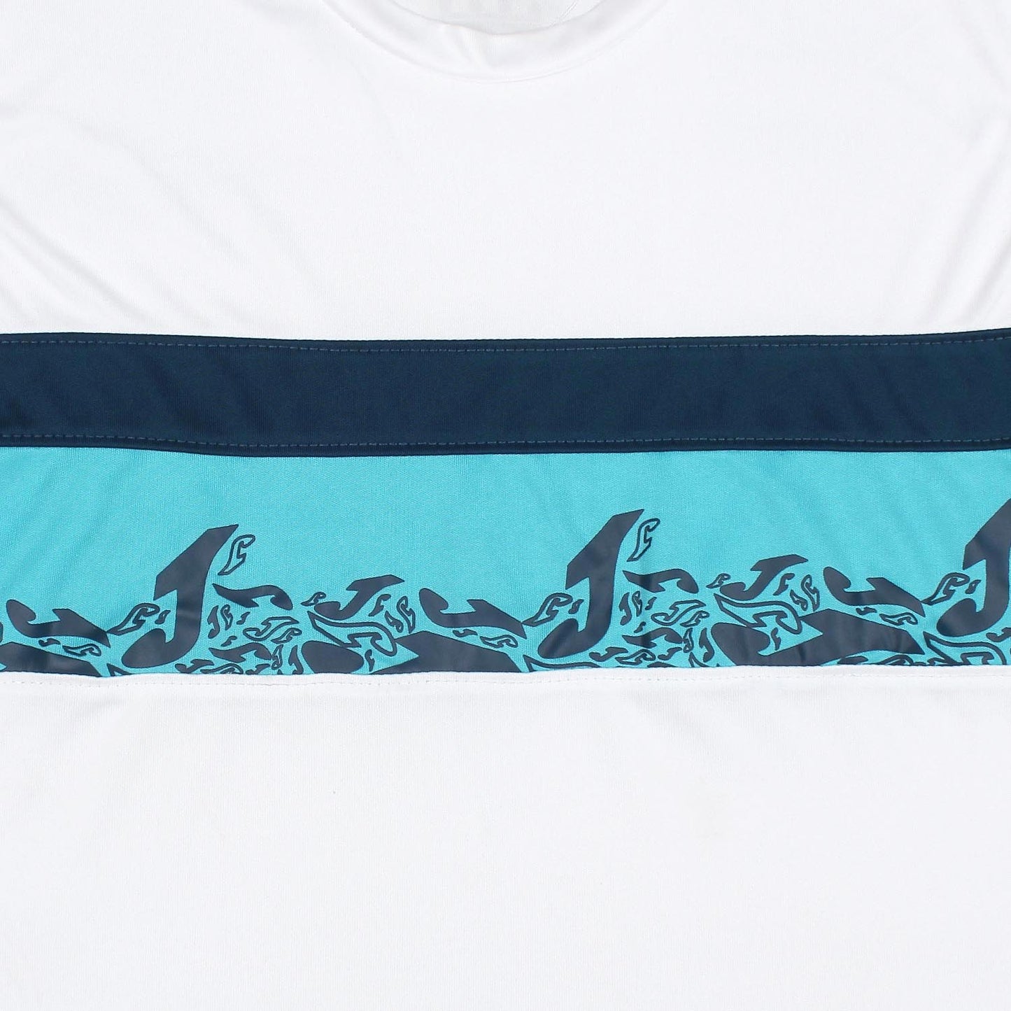 Joma Blizzard Summer Polyester T-shirt For Kids-KTST-2192White Turquoise