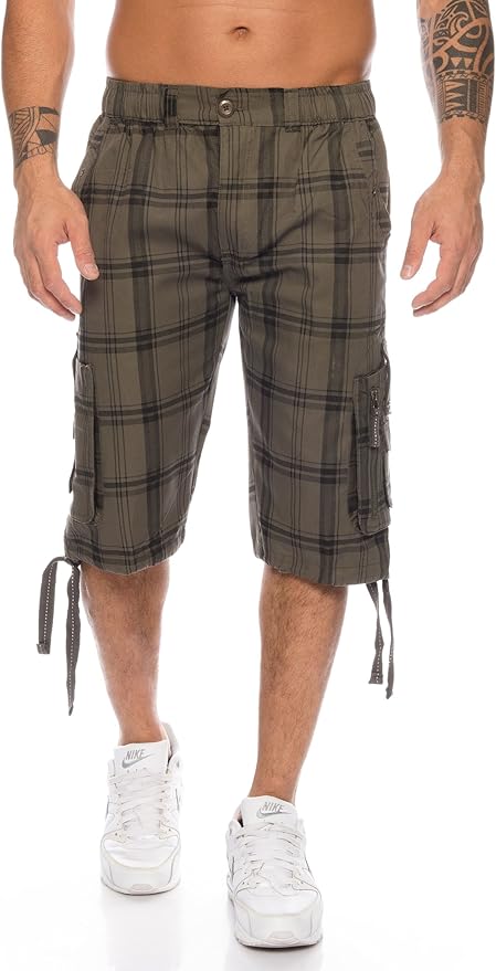 Raff & Taff Bermuda Shorts For Men-RT302-2628 Olive