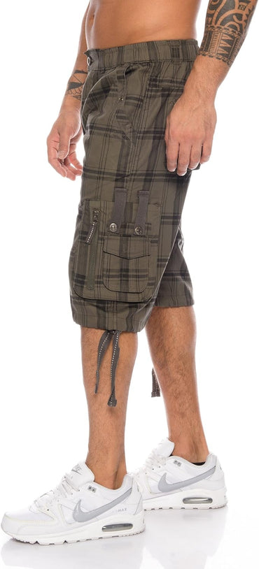 Raff & Taff Bermuda Shorts For Men-RT302-2628 Olive