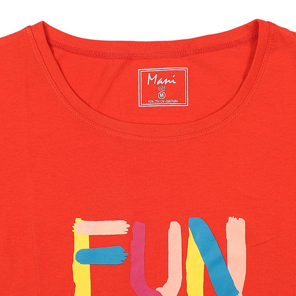 Fun In The Sun Print T-Shirt For Women-0004
