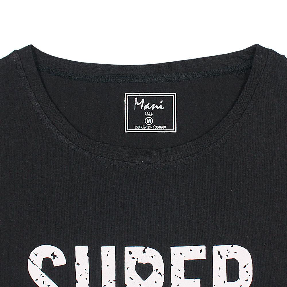 Super Girl Print T-Shirt For Women-0009