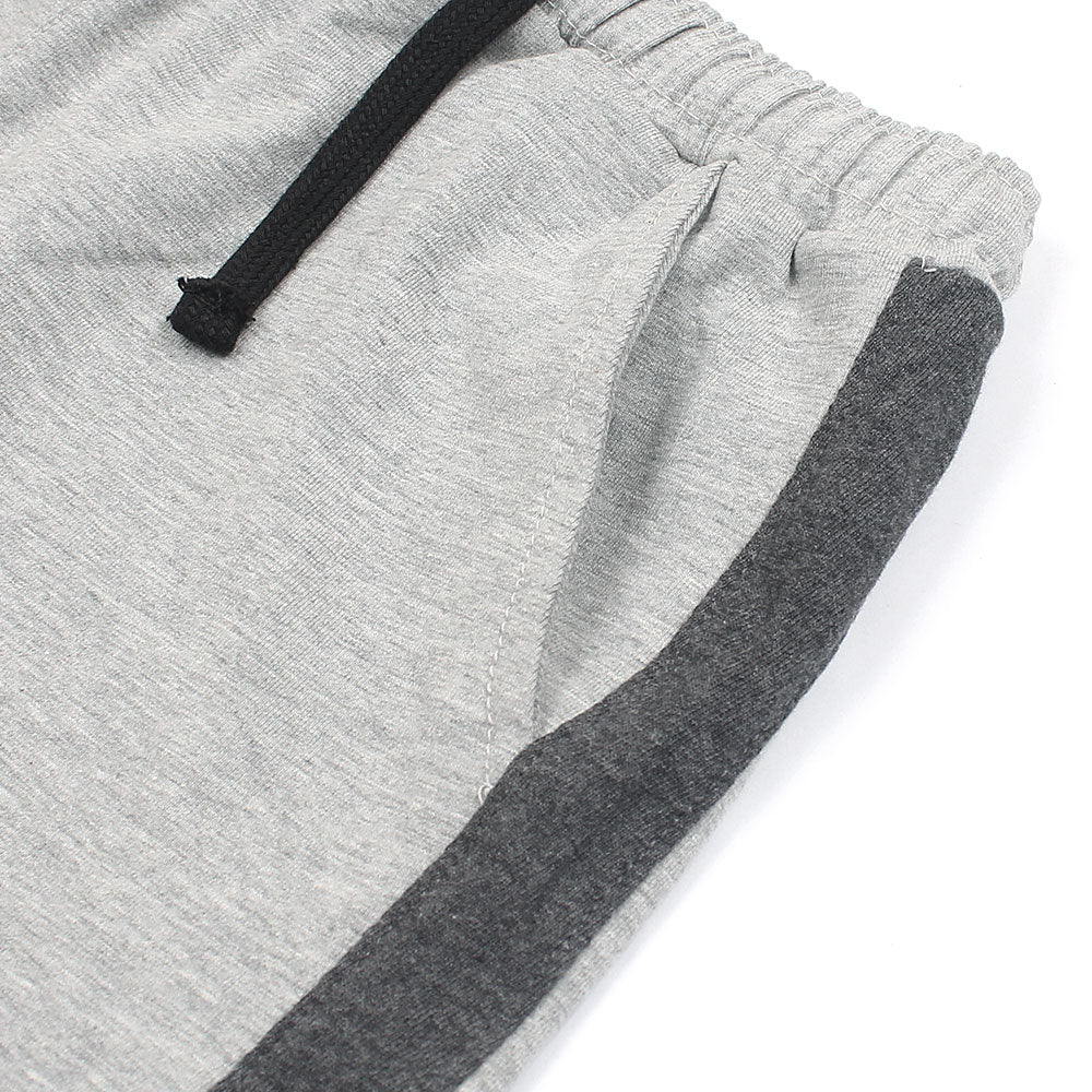 Cotton Short with Side Panel For Boys-KSHR-2236-grey