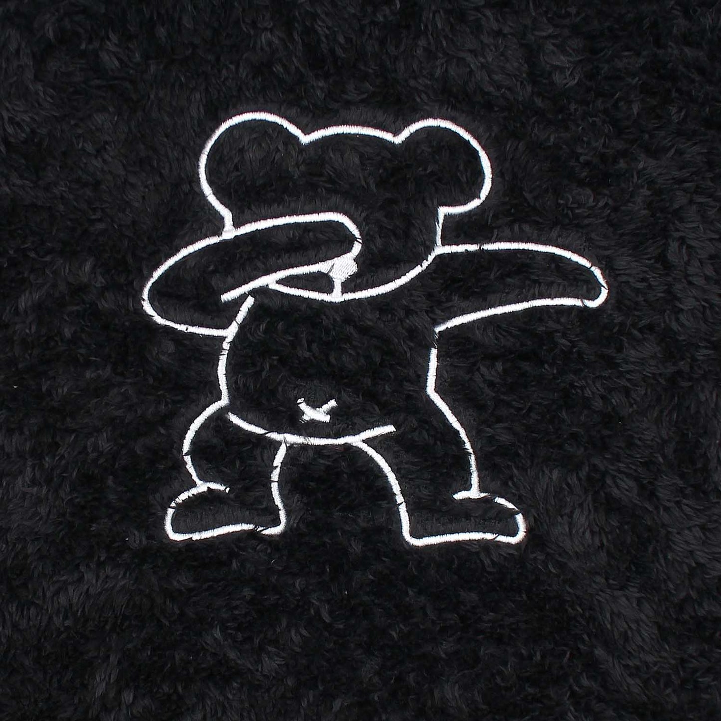 Teddy Bear Embroidered Furr Sherpa Hood For Women-2303