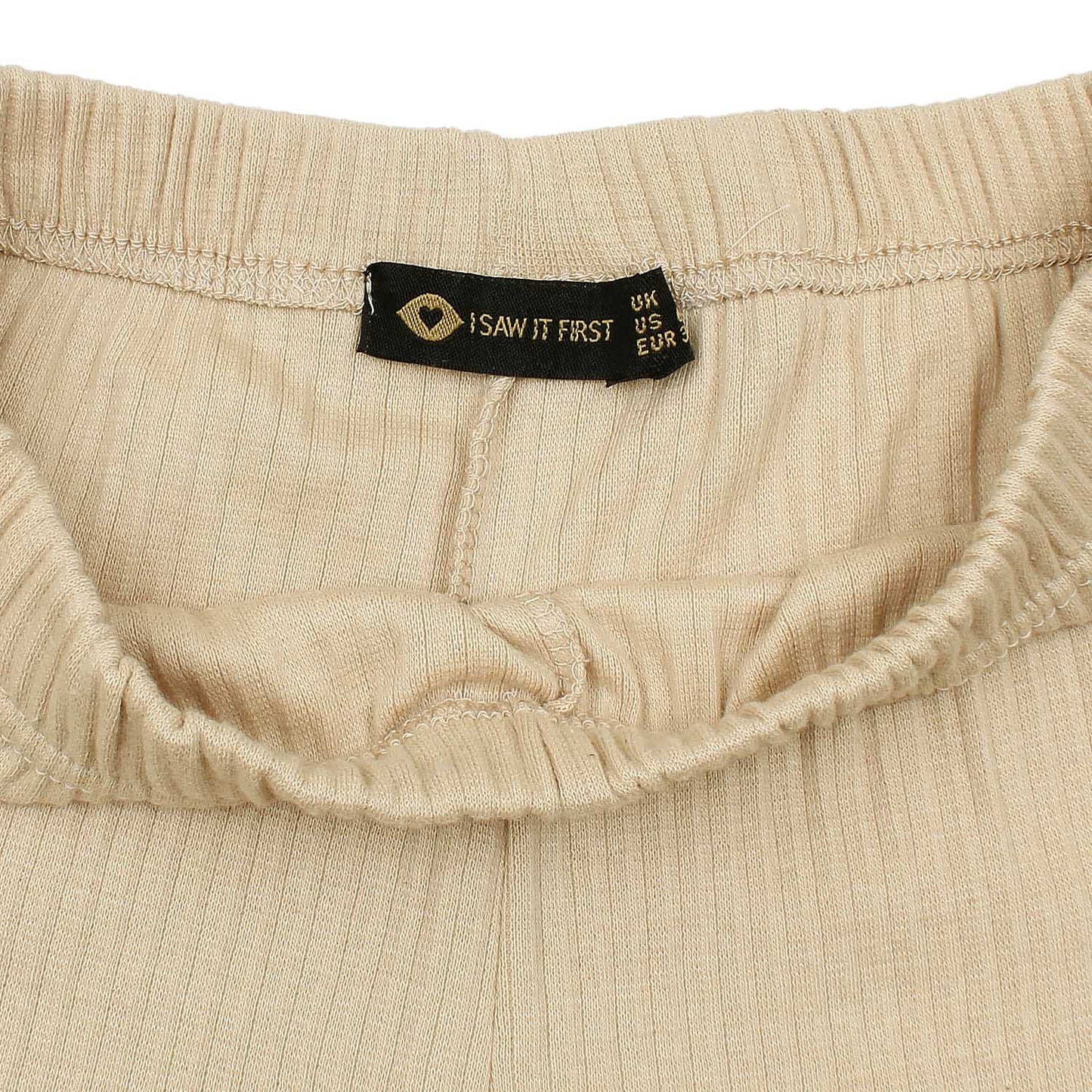 Women Rib Leggings Isawitfirst-2296-Fx1040-Beige