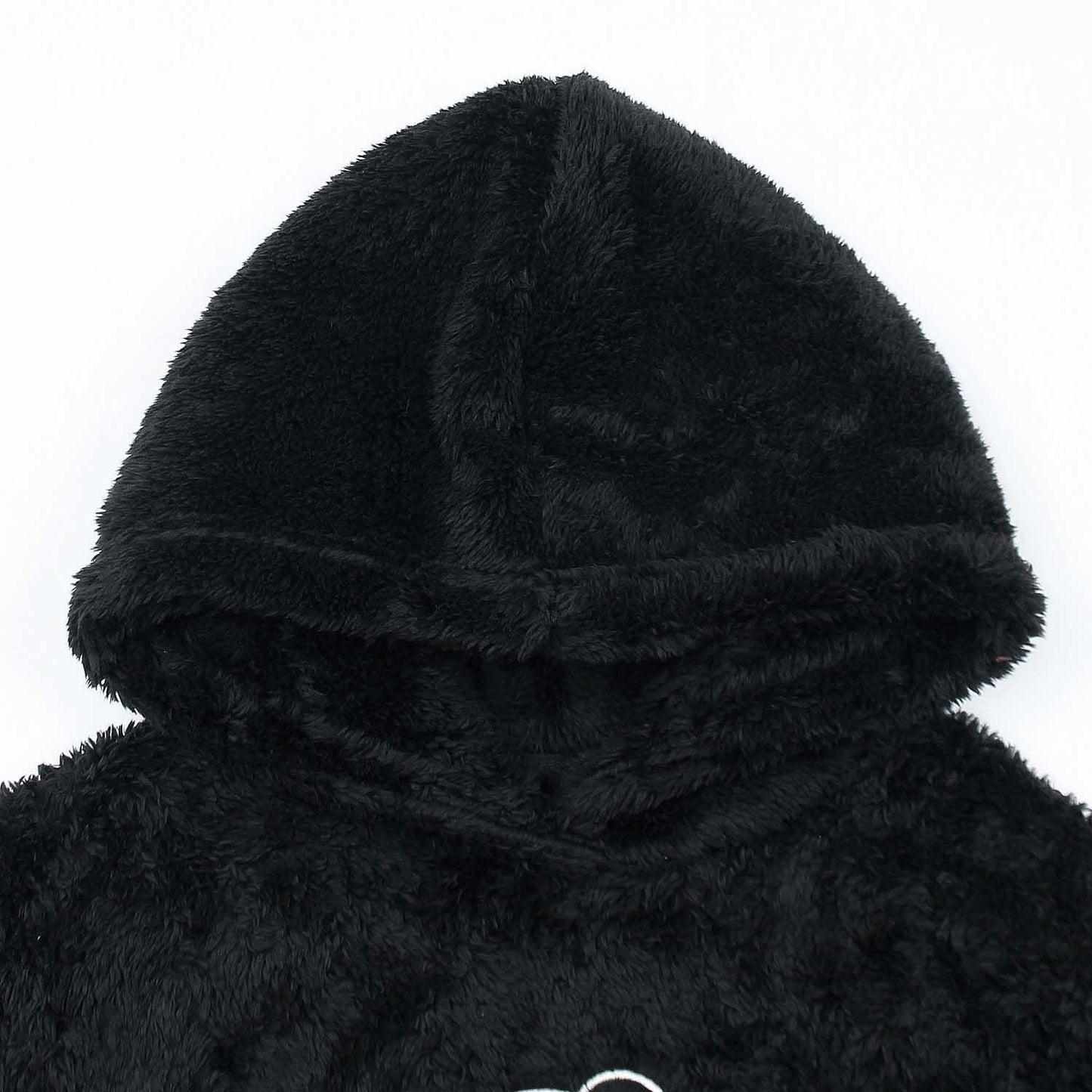 Teddy Bear Embroidered Furr Sherpa Hood For Women-2303