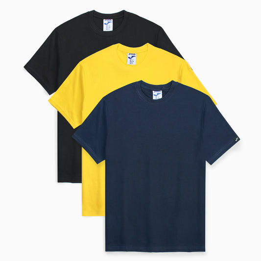 Pack Of 3 Joma Desert Plain Round Neck T-shirt Men's-02