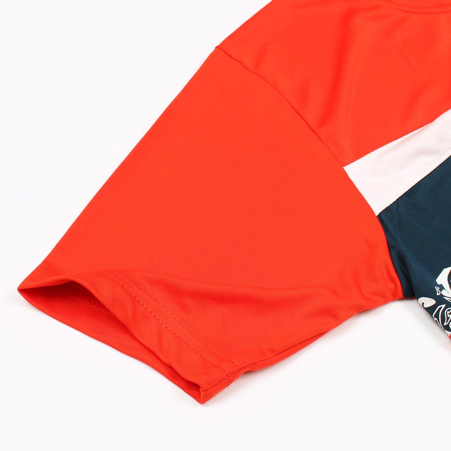 Joma Blizzard Summer Polyester T-shirt For Kids-KTST-2192Orange Navy