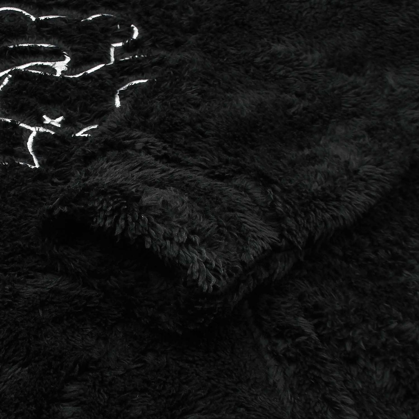 Teddy Bear Embroidered Furr Sherpa Hood For Women-2303