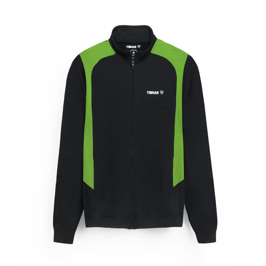 Tibhar Zipper Jacket For KIds-2438 -Black Lime