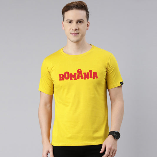 2678-Joma Romania Short Sleeve T Shirt For Men-Yellow