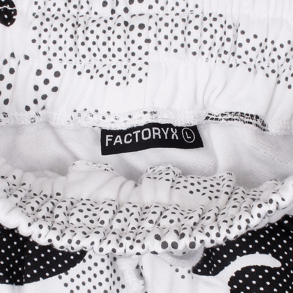 Utility Pocket black and white dots tracksuit-Ladies-2032-White Black