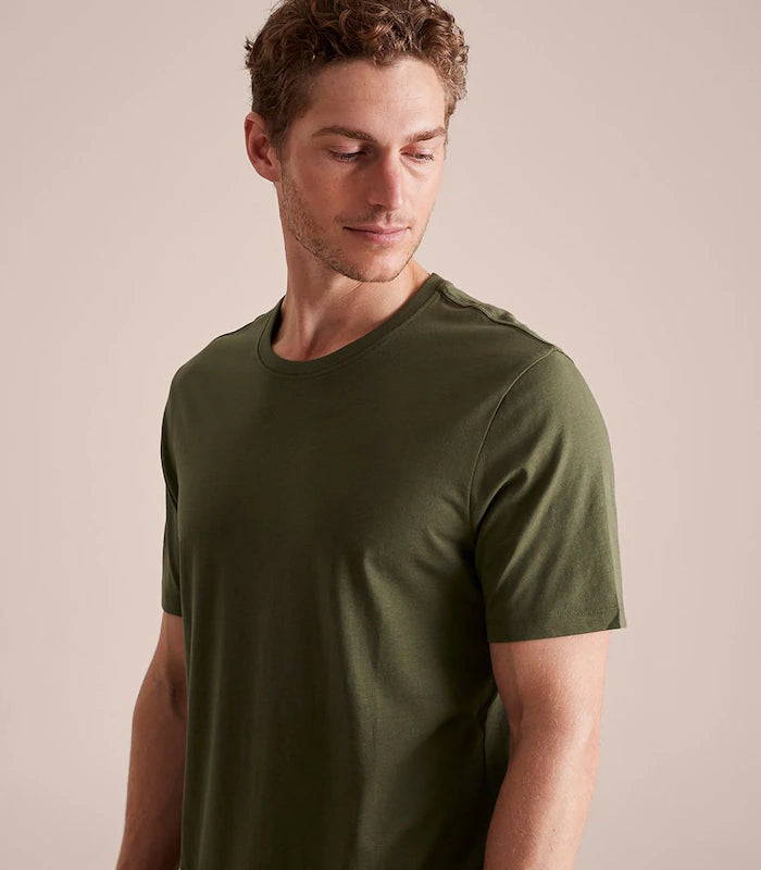 Solid Military T-shirt For Men-MTST-2238-Green