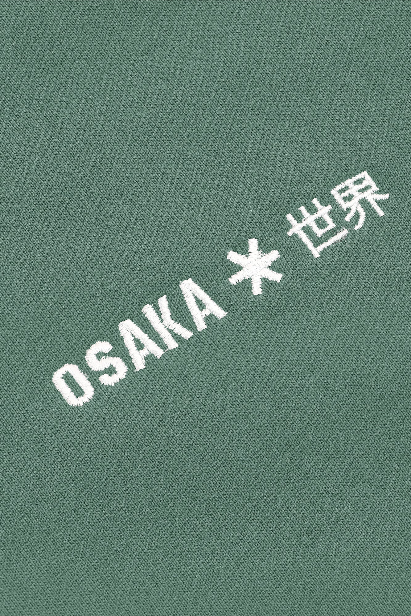 2732-Osk Women Cropped Drop Shoulder Half Zip Sweater-Green