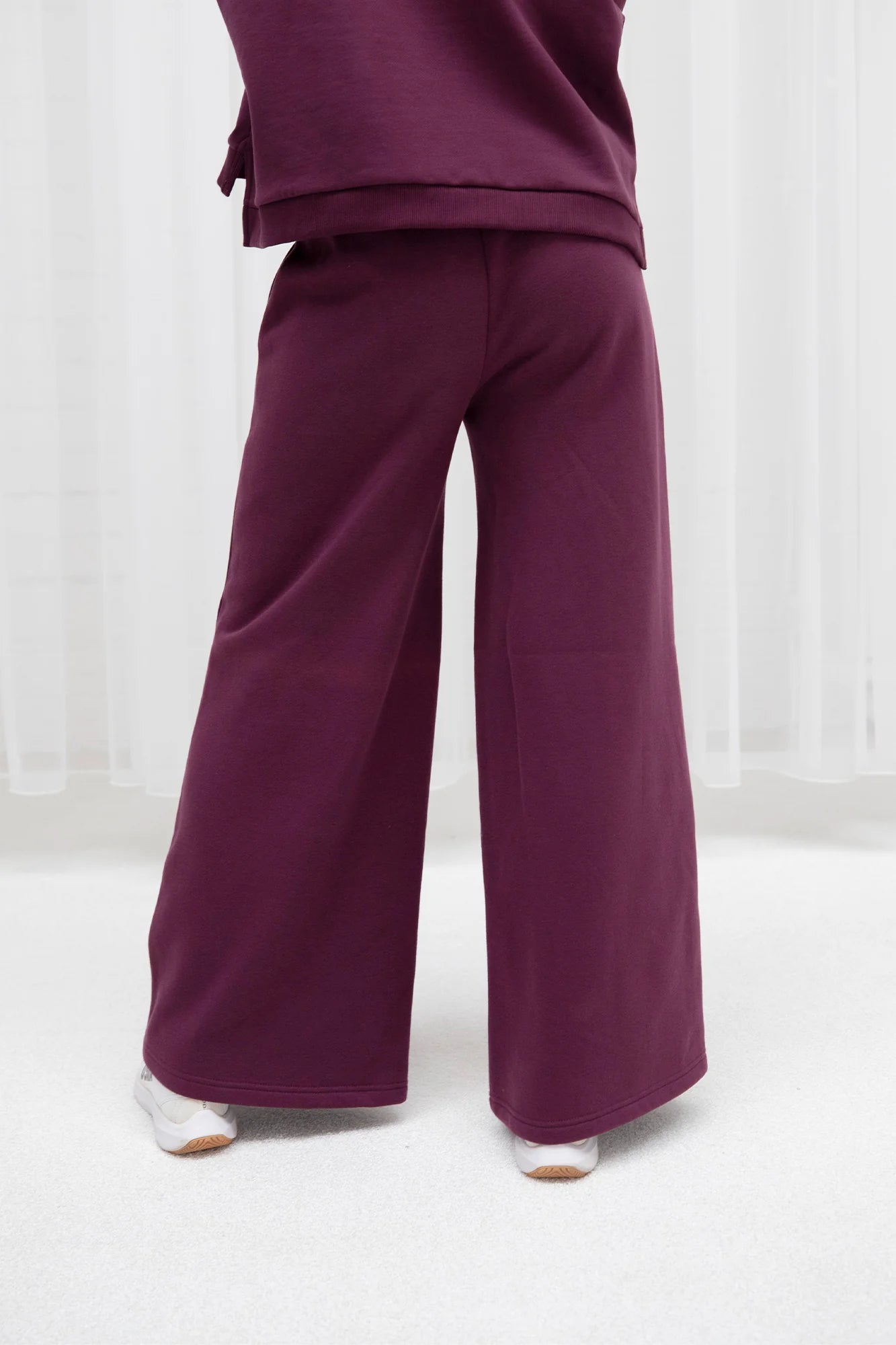 2741-Osk Women Sweatpants Wide Leg-Maroon