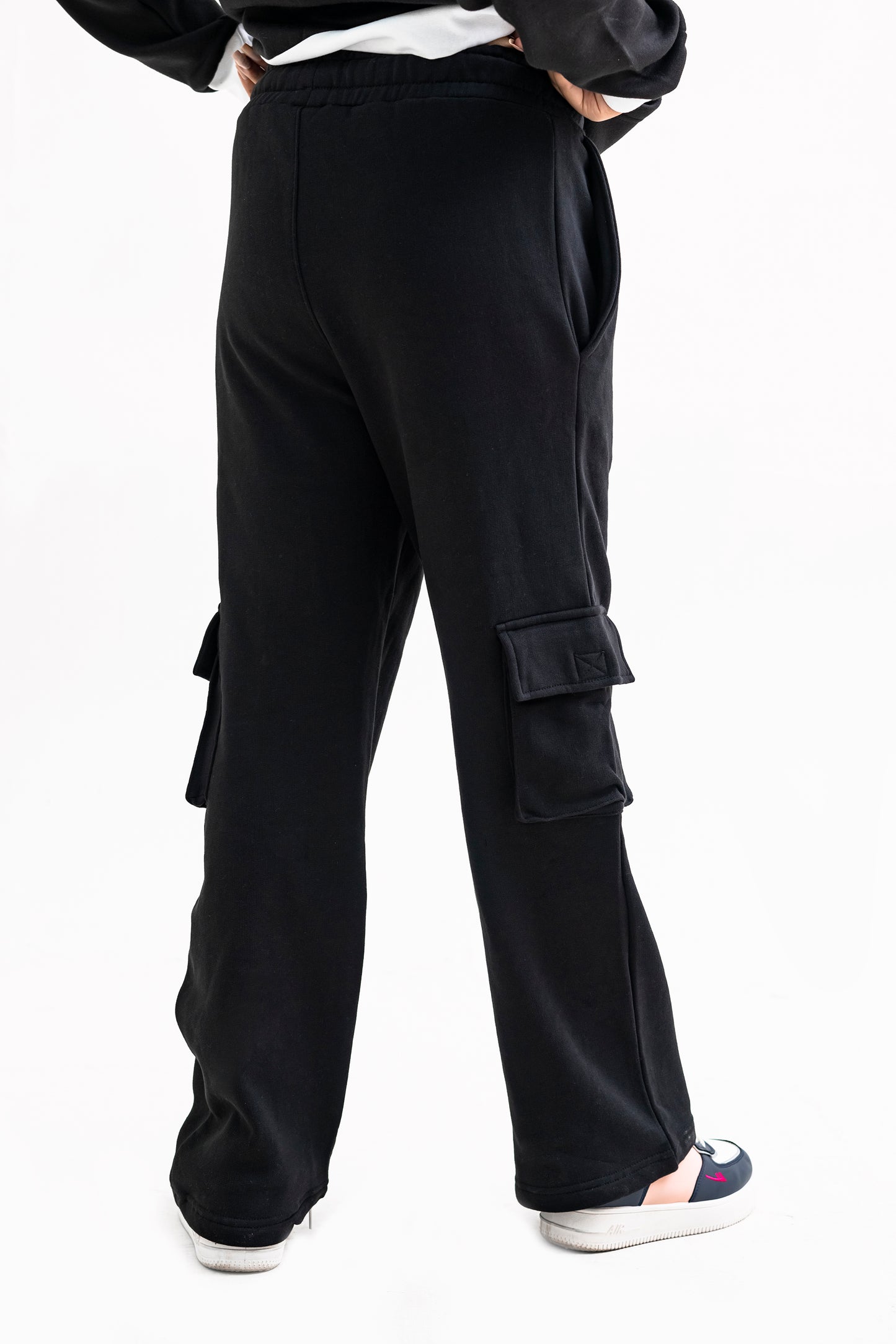 FX Cargo Pocket Trousers For Women-2586-Black