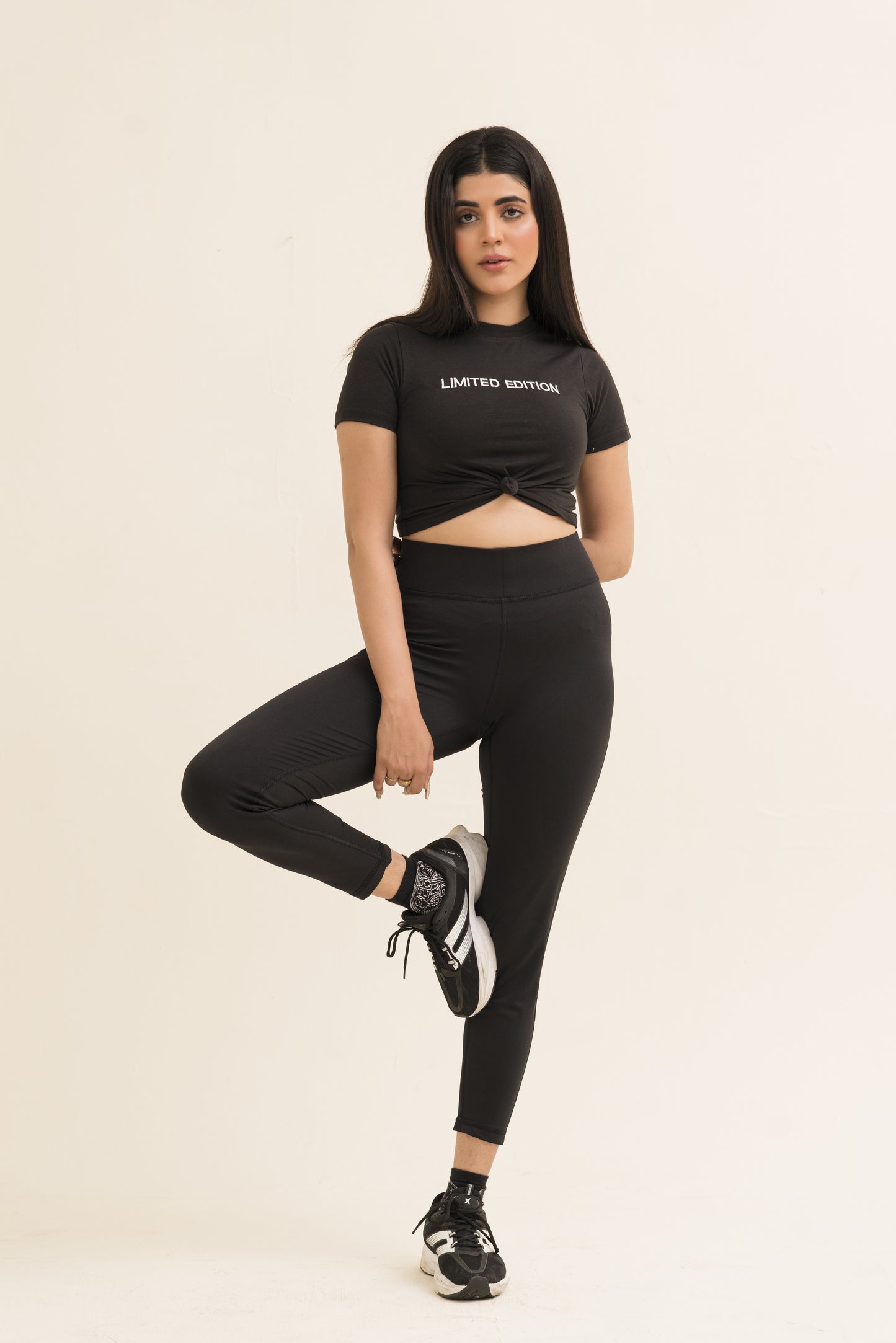 2517-Falcon Activewear Leggings For Gym/Yoga-FX1084-Black Emerald