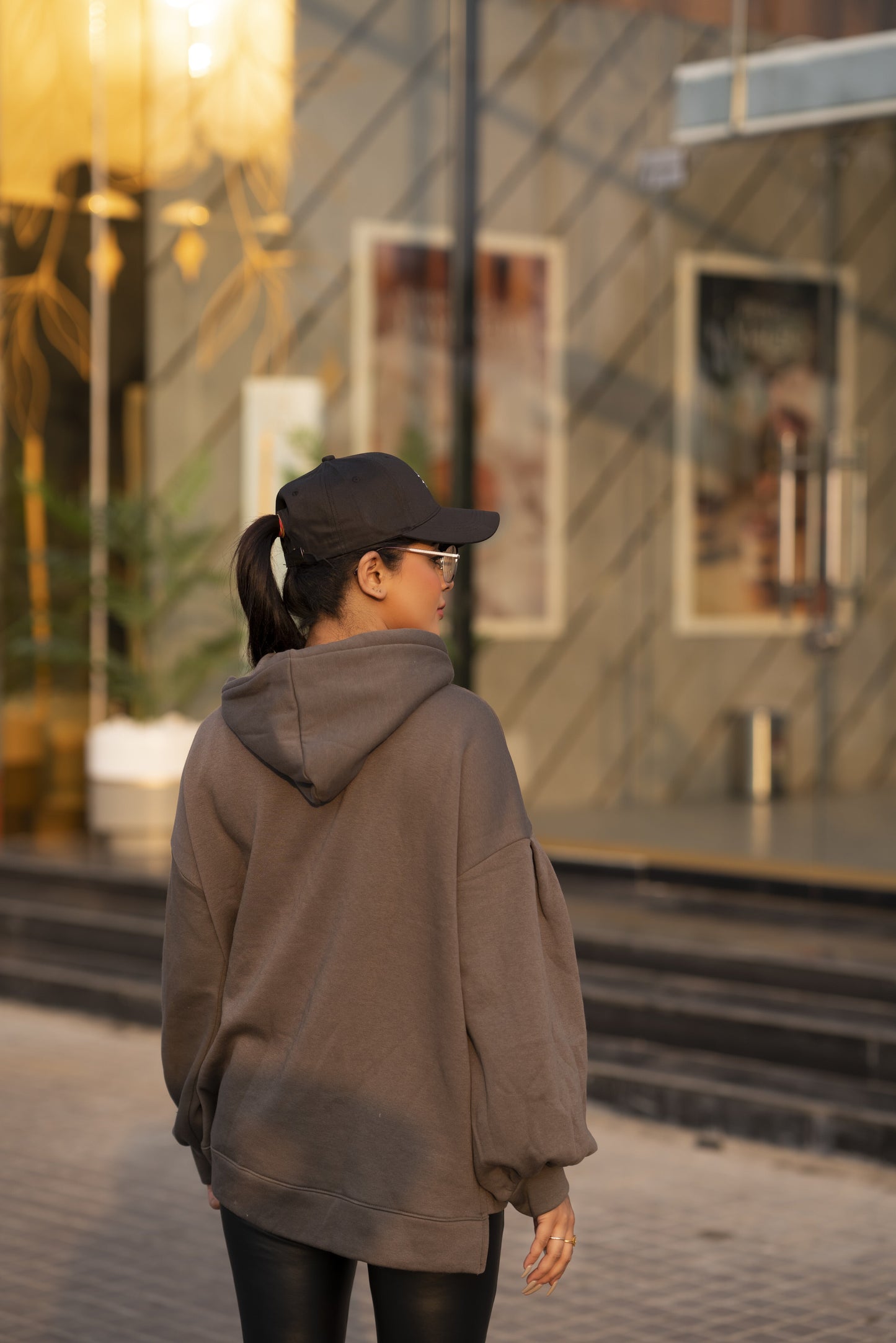 Ribbon Drawstring  One Size Plain Hood For Women-2519