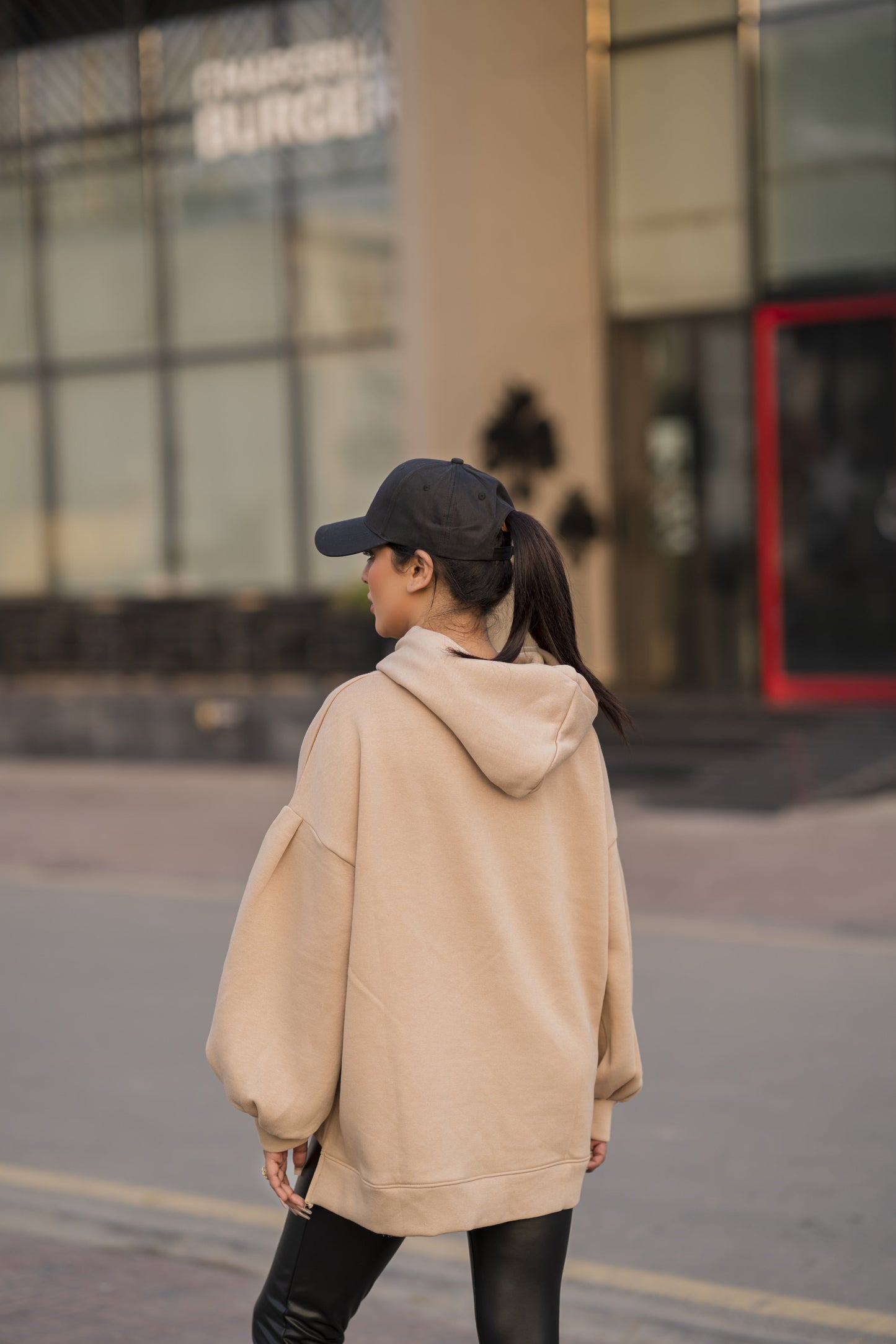 Ribbon Drawstring  One Size Plain Hood For Women-2519