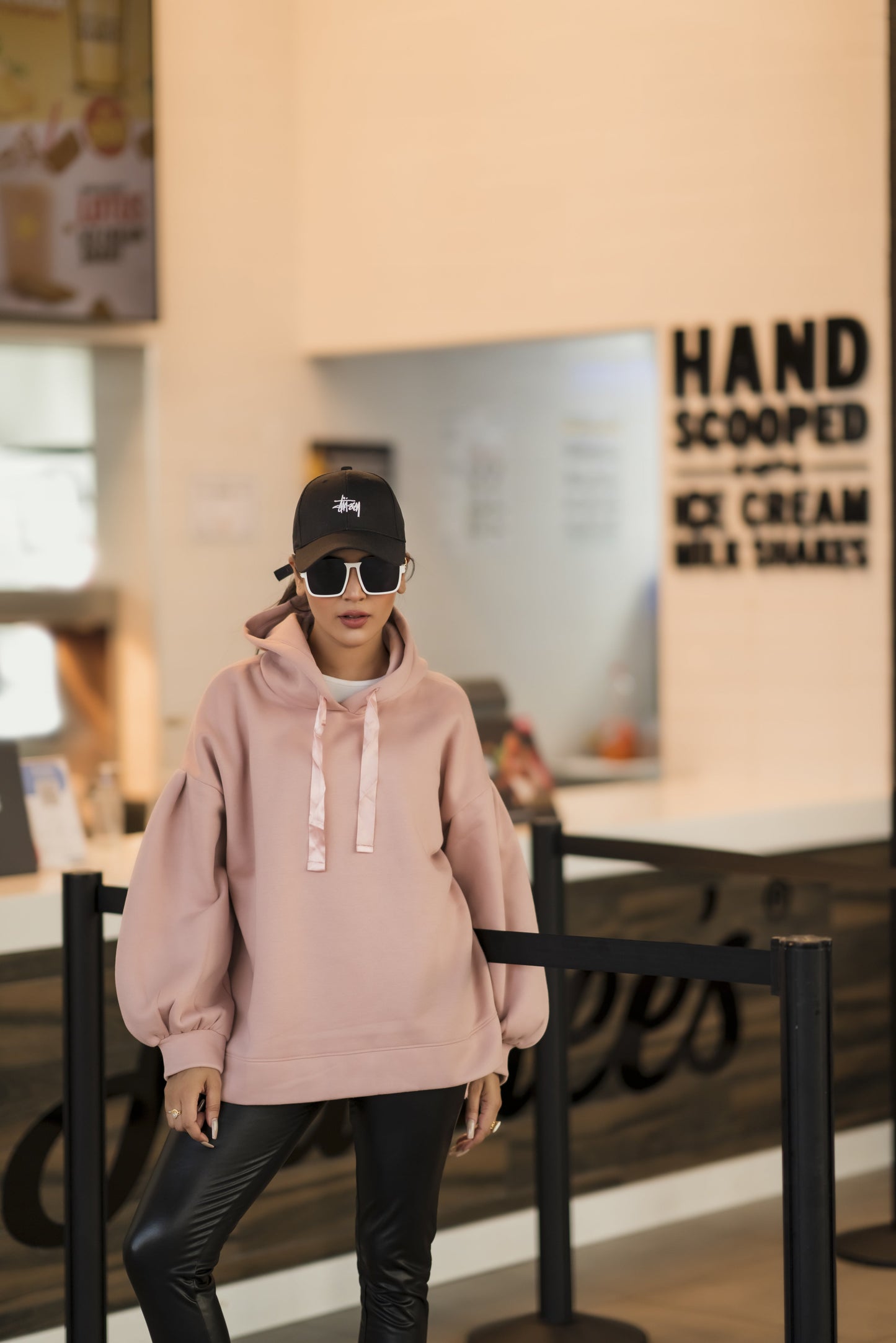 Ribbon Drawstring  One Size Plain Hood For Women-2519