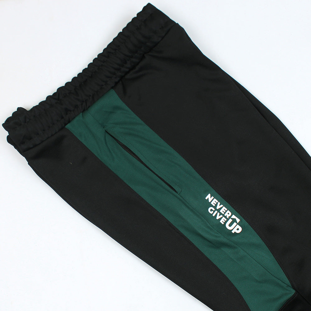 2672-FX Dry Fit Side Panel Men Trouser-FX004-Black Green