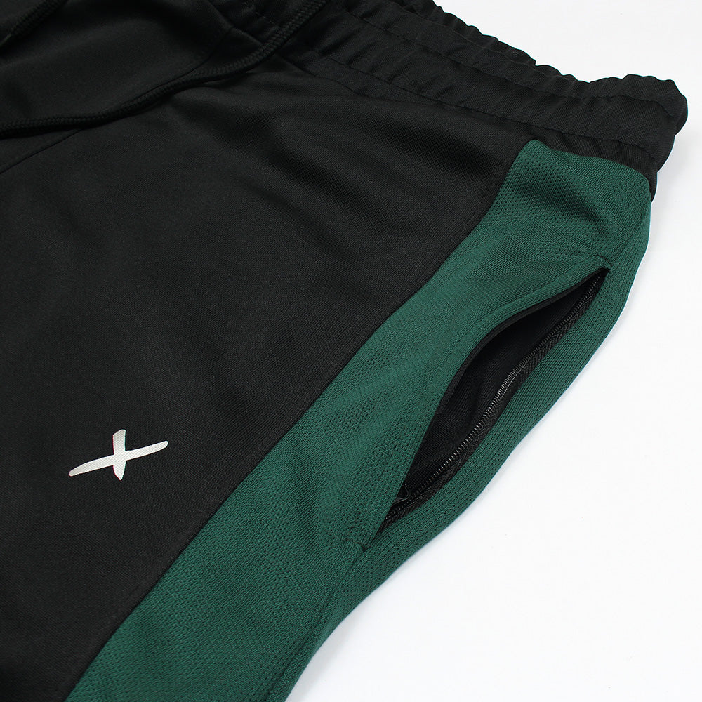 2672-FX Dry Fit Side Panel Men Trouser-FX004-Black Green